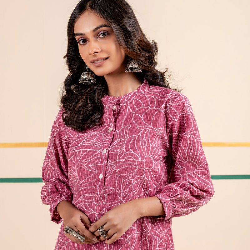 Cotton Co-ord Set for Women | Rose Dusk