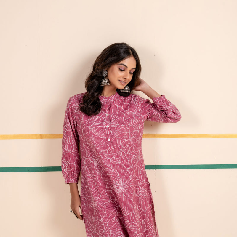 Cotton Co-ord Set for Women | Rose Dusk