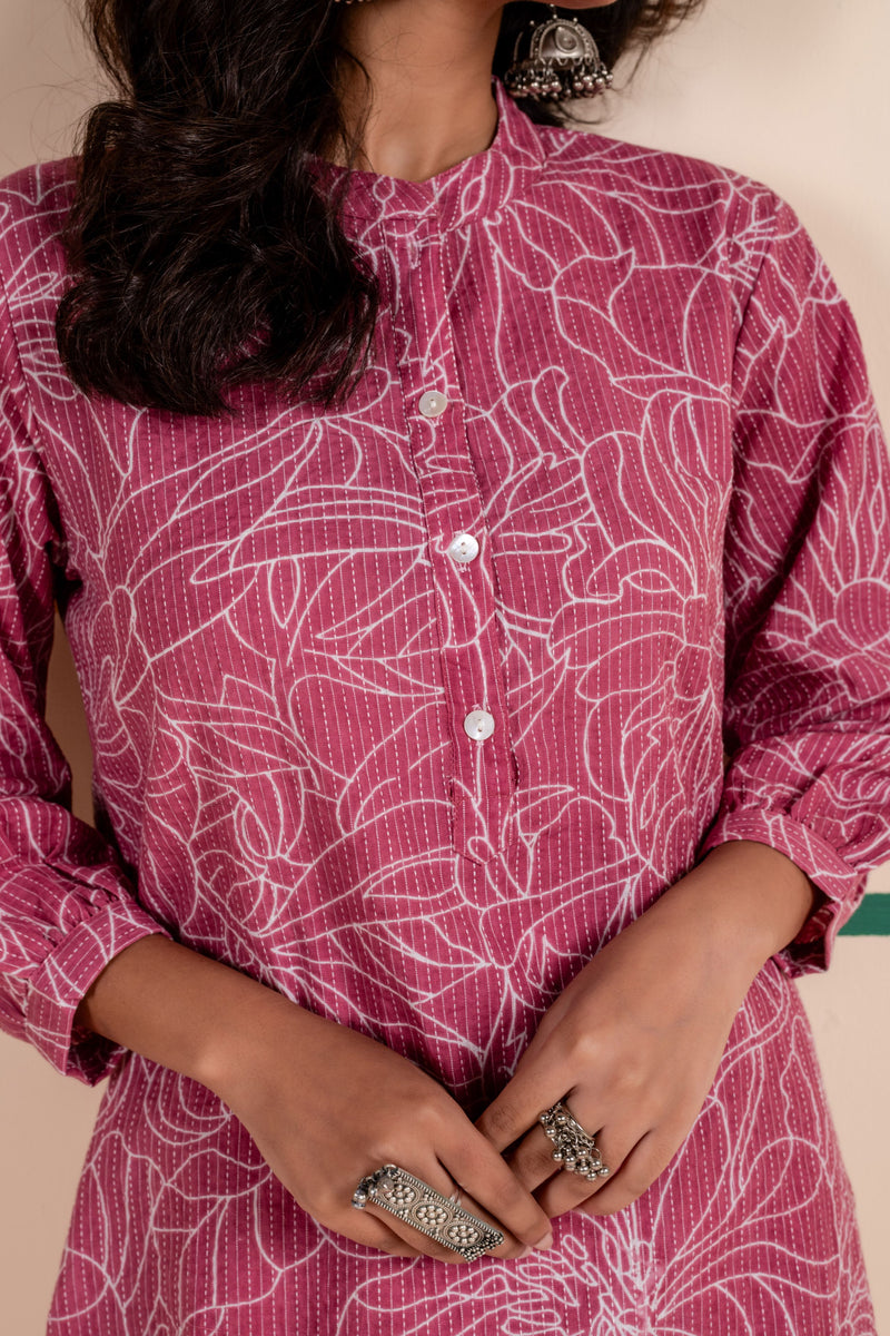 Cotton Co-ord Set for Women | Rose Dusk