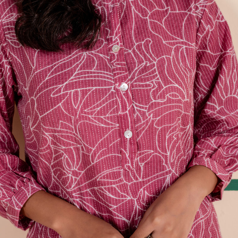 Cotton Co-ord Set for Women | Rose Dusk