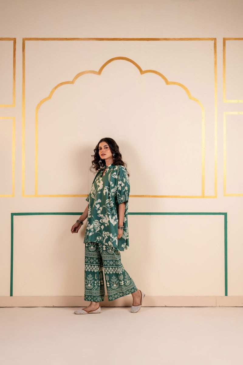 Kaftan Style Cotton Co-ord Set for Women | Meadow Charm