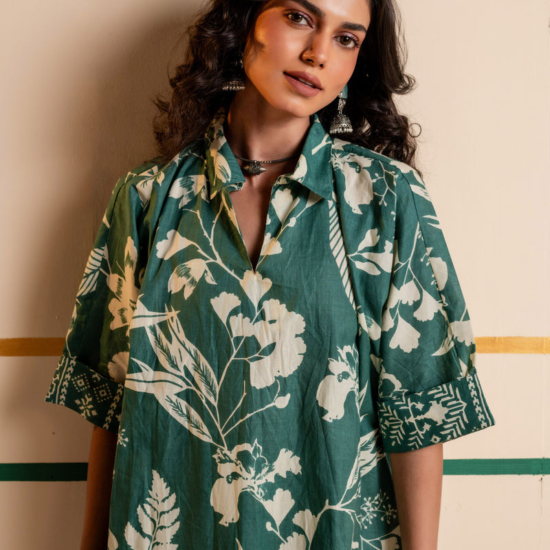 Kaftan Style Cotton Co-ord Set for Women | Meadow Charm