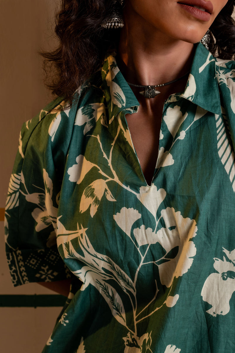 Kaftan Style Cotton Co-ord Set for Women | Meadow Charm