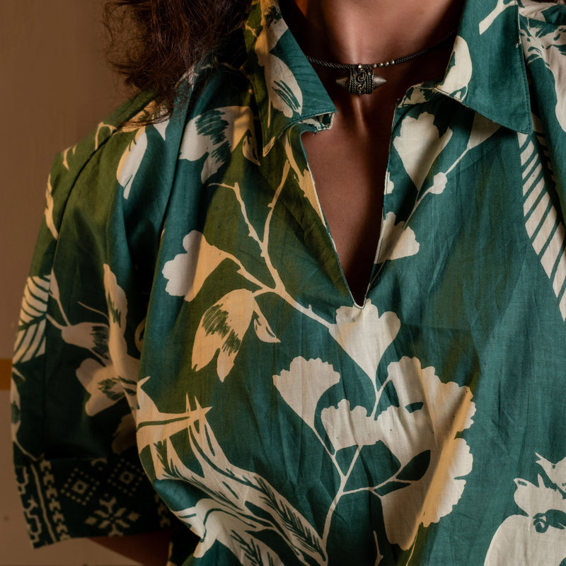 Kaftan Style Cotton Co-ord Set for Women | Meadow Charm