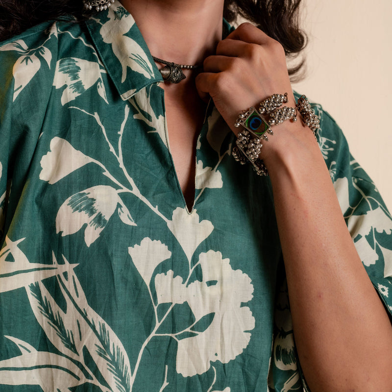 Kaftan Style Cotton Co-ord Set for Women | Meadow Charm