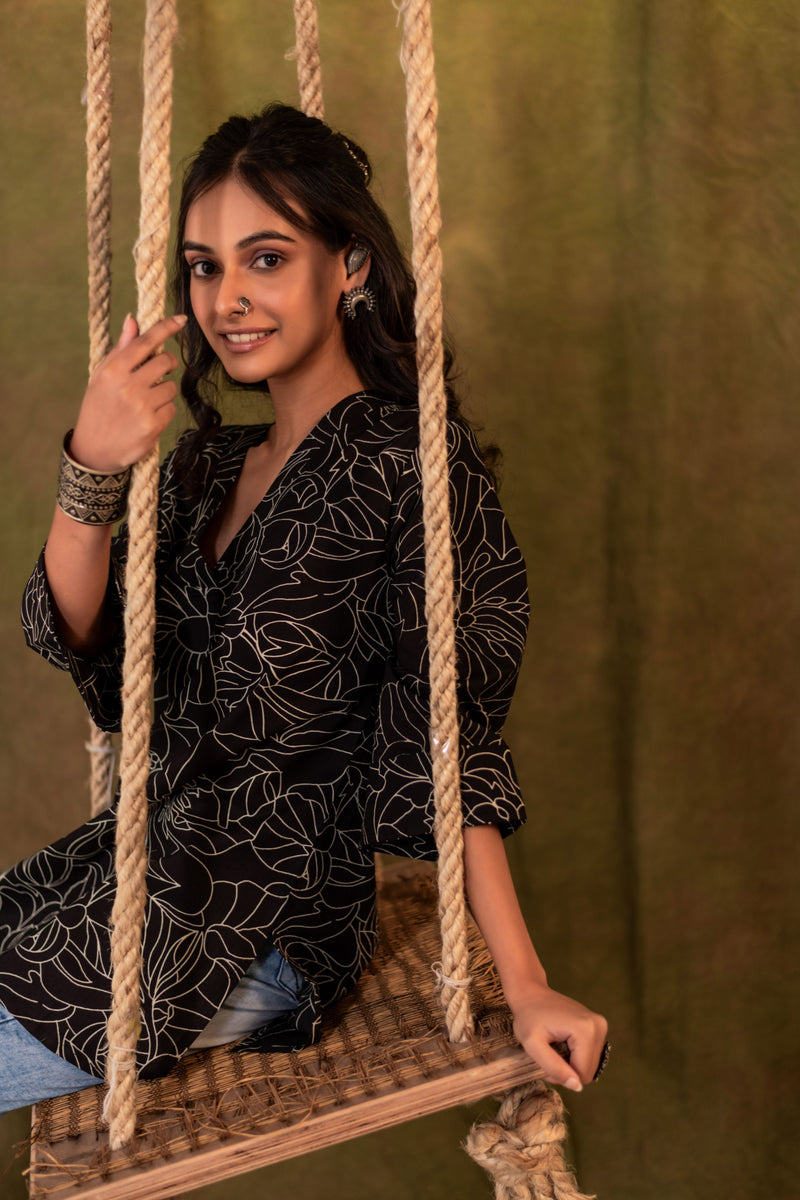 Cotton Kurti for Women | Midnight Vine