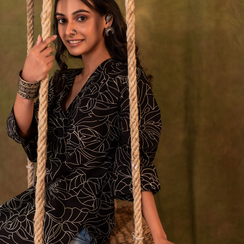 Cotton Kurti for Women | Midnight Vine