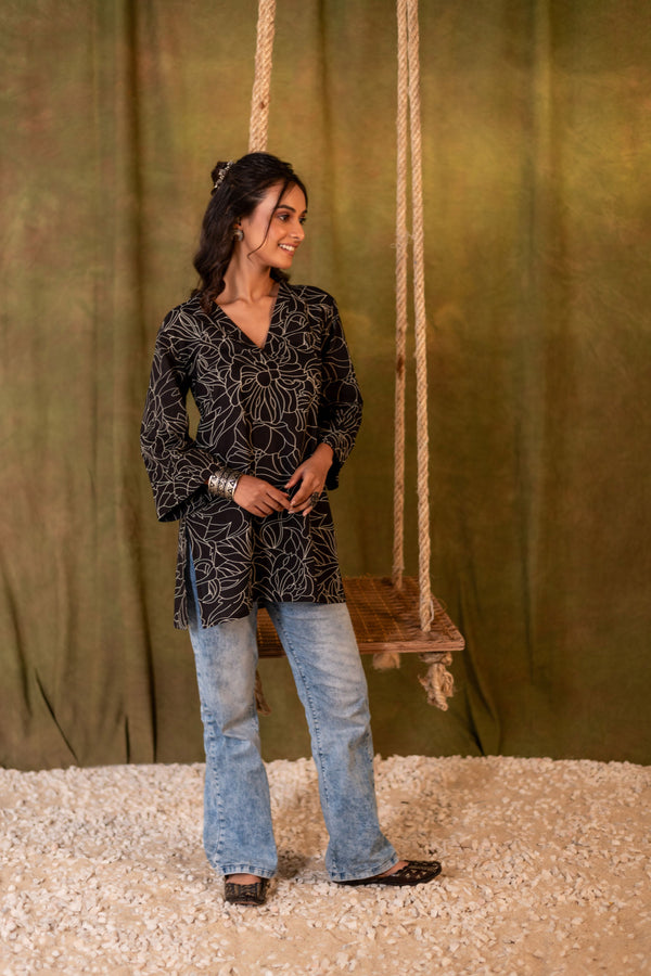 Cotton Kurti for Women | Midnight Vine