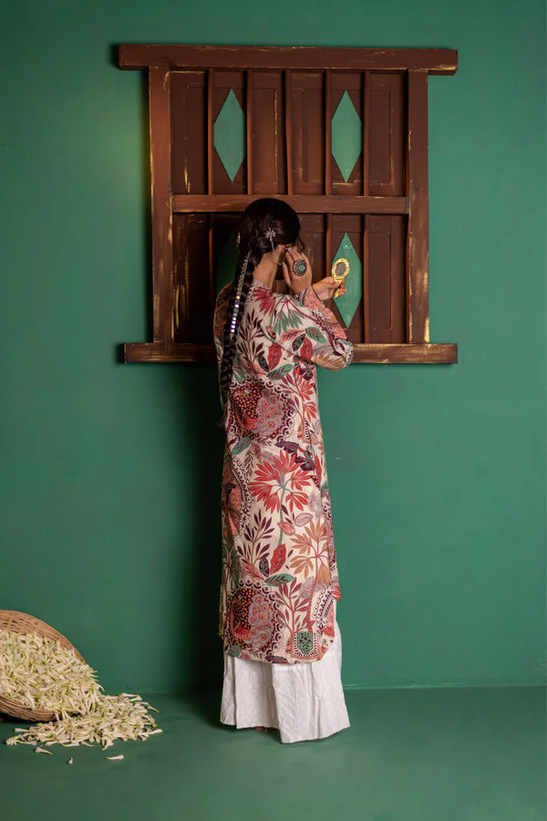 Printed High Low Cotton Kurta for Women | Boho Grace