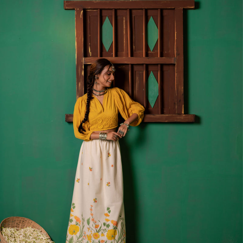 Cotton Long Skirt for Women | Sunfield Bloom