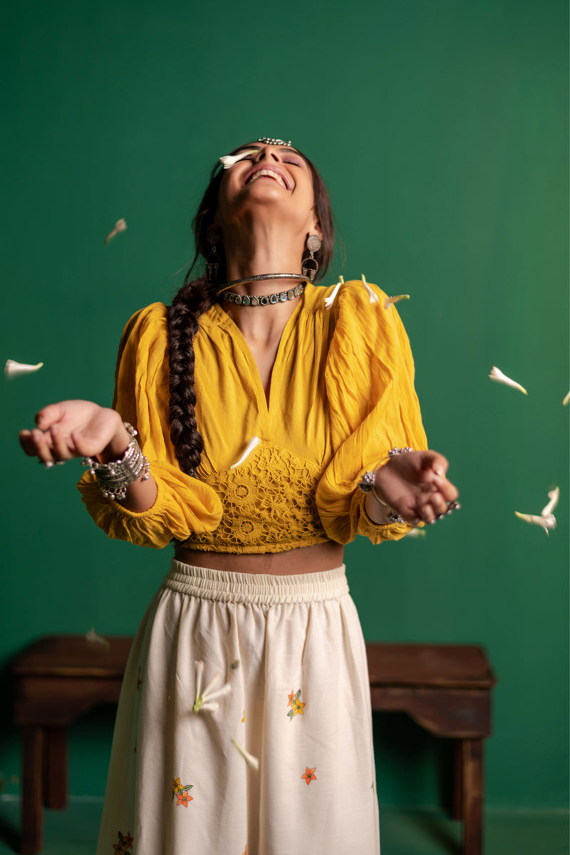 Cotton Long Skirt for Women | Sunfield Bloom